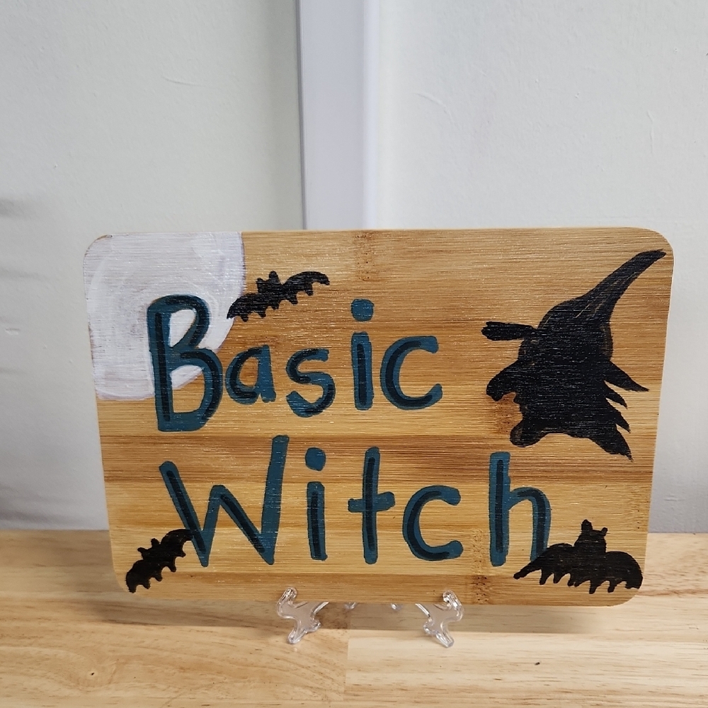 Halloween Witch Wooden Sign Hand Crafted 10 X 7 Inch - Picture 3 of 7